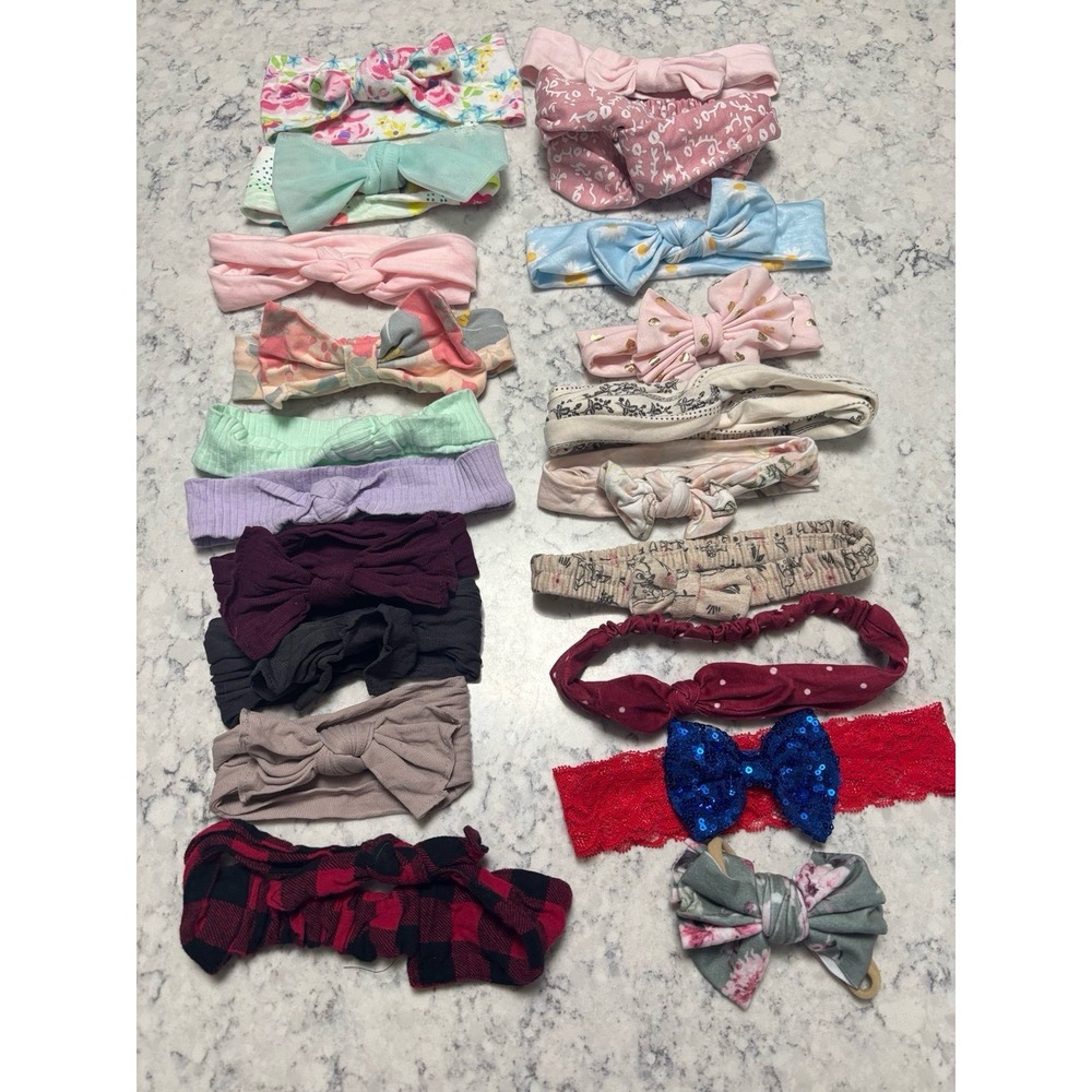 Huge Baby Girl Headband Bow Lot – 15+ Pieces Infant Toddler Accessories